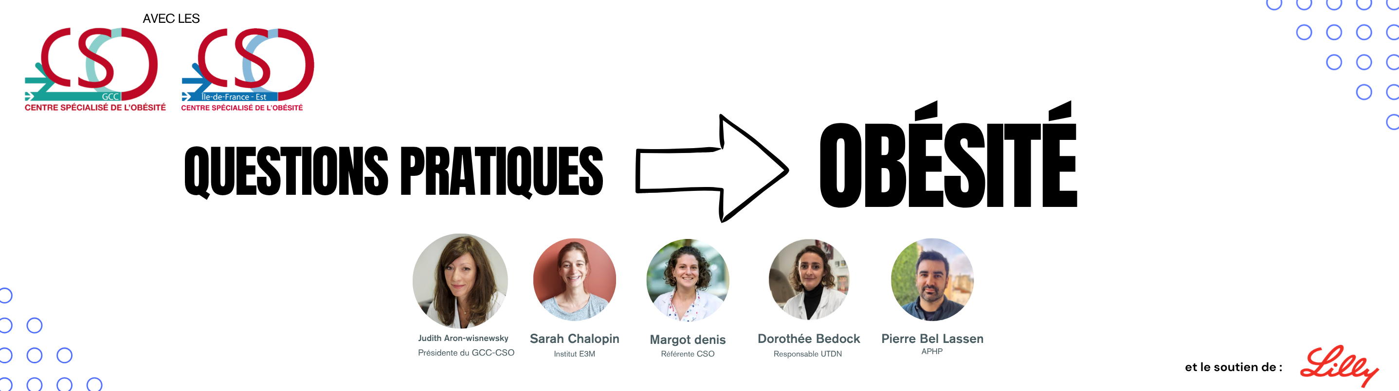 Questions pratiques Obésité, avec les centres spécialisés de l'obésité et le soutien de Lilly