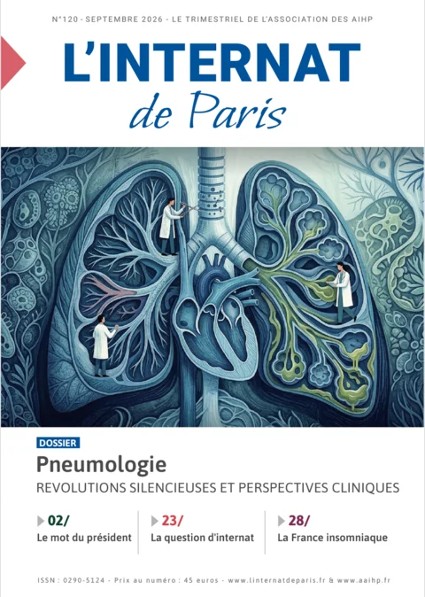 Couverture de L’Internat de Paris n°120, dossier Pneumologie